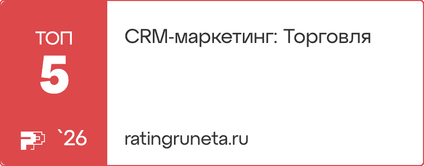 Рейтинг Рунета 2026 — CRM-маркетинг, торговля, топ-5